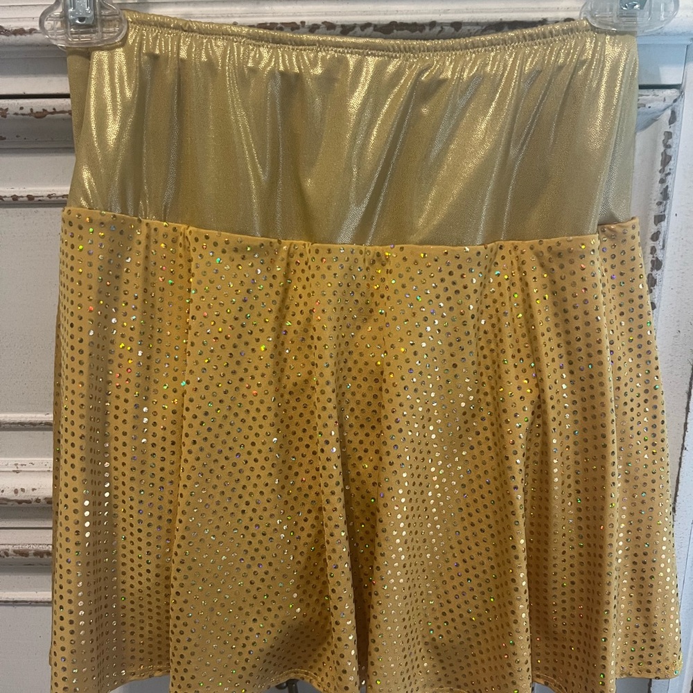Gold Sequin Women's Running Skirt